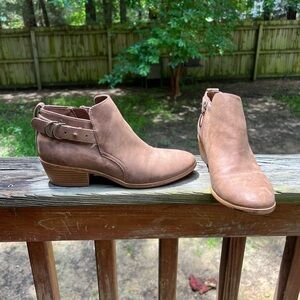 APPEAL Kaydee Taupe Brown  Suede Wedge Ankle Boots Women’s 7.5